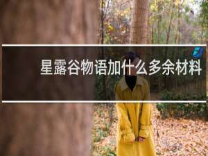星露谷物语加什么多余材料