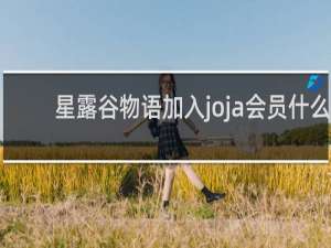 星露谷物语加入joja会员什么