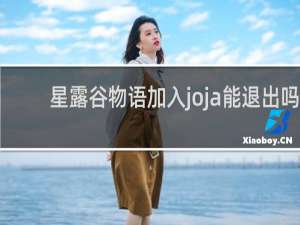星露谷物语加入joja能退出吗