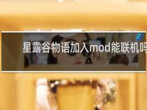 星露谷物语加入mod能联机吗