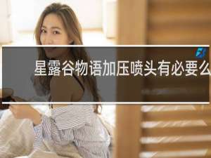 星露谷物语加压喷头有必要么