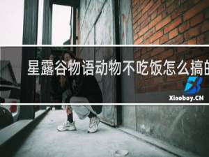 星露谷物语动物不吃饭怎么搞的