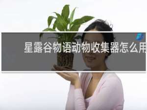 星露谷物语动物收集器怎么用