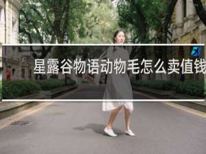 星露谷物语动物毛怎么卖值钱