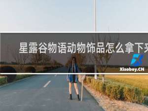 星露谷物语动物饰品怎么拿下来