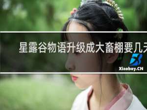 星露谷物语升级成大畜棚要几天