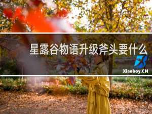 星露谷物语升级斧头要什么