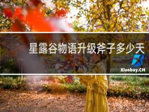 星露谷物语升级斧子多少天