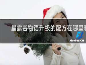 星露谷物语升级的配方在哪里看