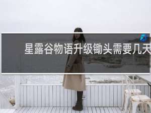 星露谷物语升级锄头需要几天