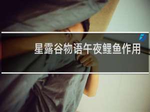 星露谷物语午夜鲤鱼作用