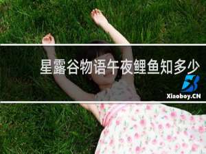 星露谷物语午夜鲤鱼知多少