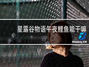 星露谷物语午夜鲤鱼能干嘛