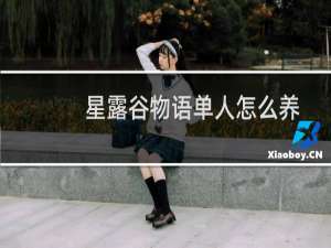 星露谷物语单人怎么养