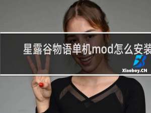 星露谷物语单机mod怎么安装