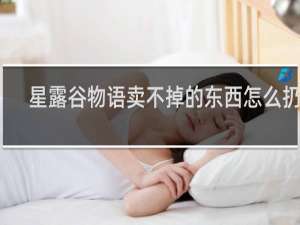 星露谷物语卖不掉的东西怎么扔掉