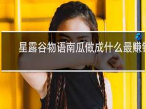 星露谷物语南瓜做成什么最赚钱