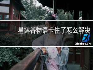 星露谷物语卡住了怎么解决