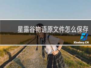 星露谷物语原文件怎么保存