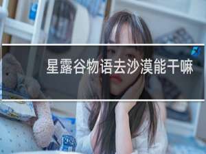 星露谷物语去沙漠能干嘛