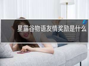 星露谷物语友情奖励是什么