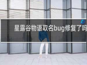 星露谷物语取名bug修复了吗