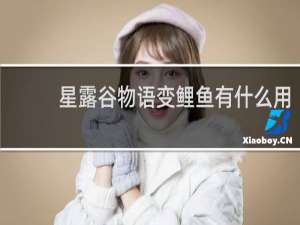 星露谷物语变鲤鱼有什么用