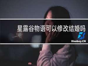 星露谷物语可以修改结婚吗