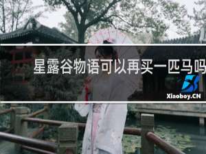 星露谷物语可以再买一匹马吗