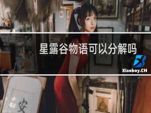 星露谷物语可以分解吗