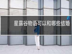 星露谷物语可以和哪些结婚