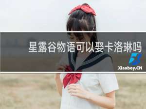 星露谷物语可以娶卡洛琳吗