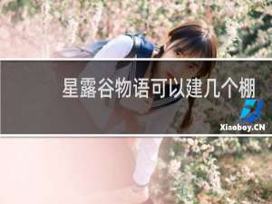 星露谷物语可以建几个棚