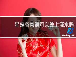 星露谷物语可以晚上浇水吗