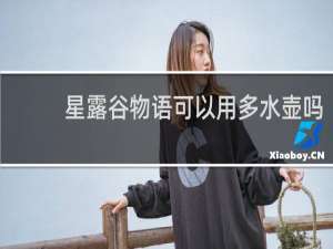 星露谷物语可以用多水壶吗
