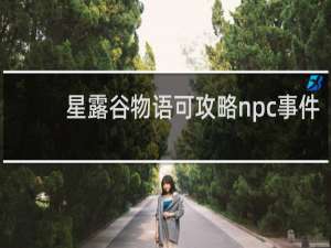 星露谷物语可攻略npc事件