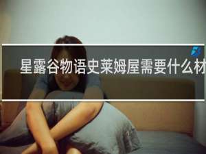 星露谷物语史莱姆屋需要什么材料
