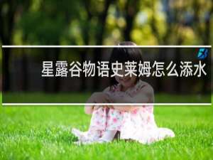 星露谷物语史莱姆怎么添水