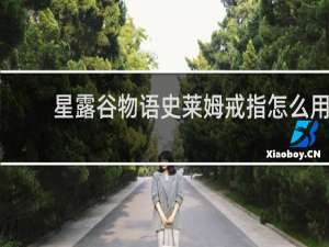 星露谷物语史莱姆戒指怎么用