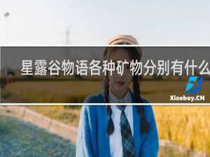 星露谷物语各种矿物分别有什么用