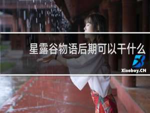星露谷物语后期可以干什么