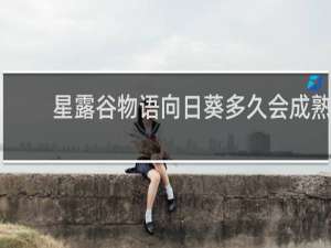 星露谷物语向日葵多久会成熟