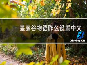 星露谷物语咋么设置中文