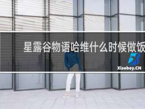 星露谷物语哈维什么时候做饭