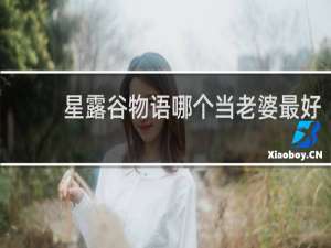 星露谷物语哪个当老婆最好