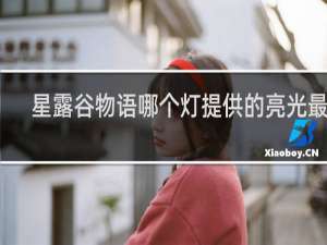 星露谷物语哪个灯提供的亮光最多