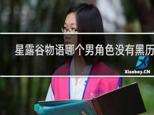 星露谷物语哪个男角色没有黑历史
