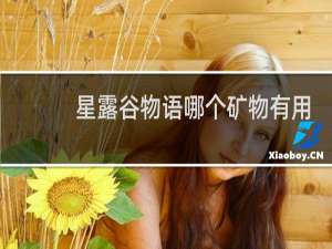 星露谷物语哪个矿物有用