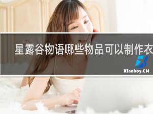 星露谷物语哪些物品可以制作衣服