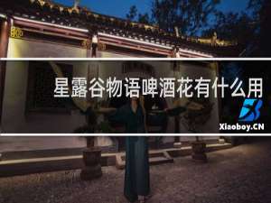 星露谷物语啤酒花有什么用
